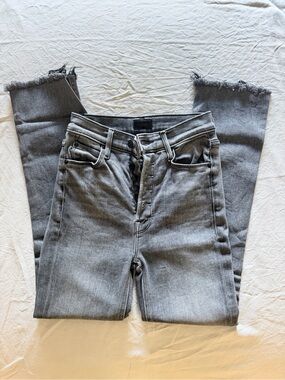 Mother Pixie Dazzler Ankle Fray Jeans